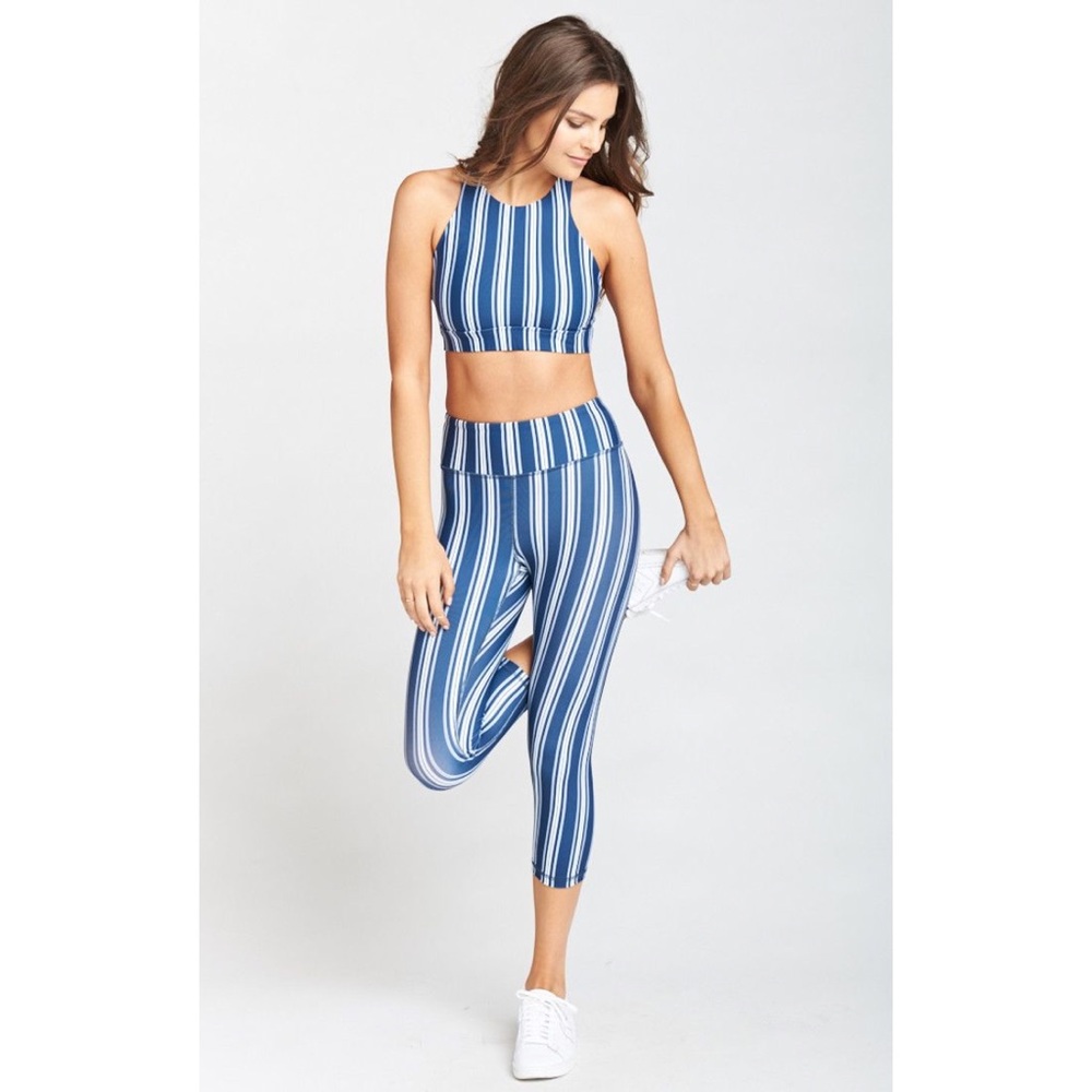 Mumu workout set sea stripe athletic leggings